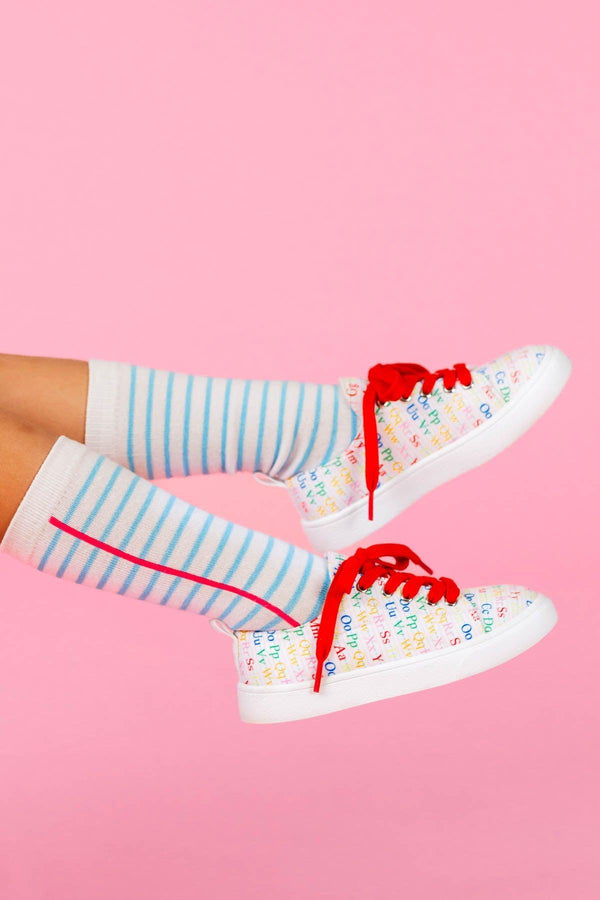 Alphabet Sneakers | Sparkle in Pink