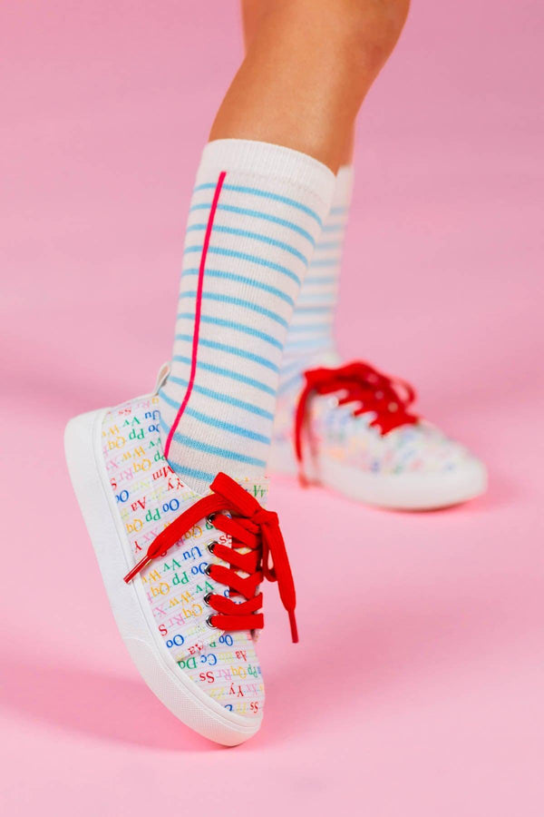 Alphabet Sneakers | Sparkle in Pink