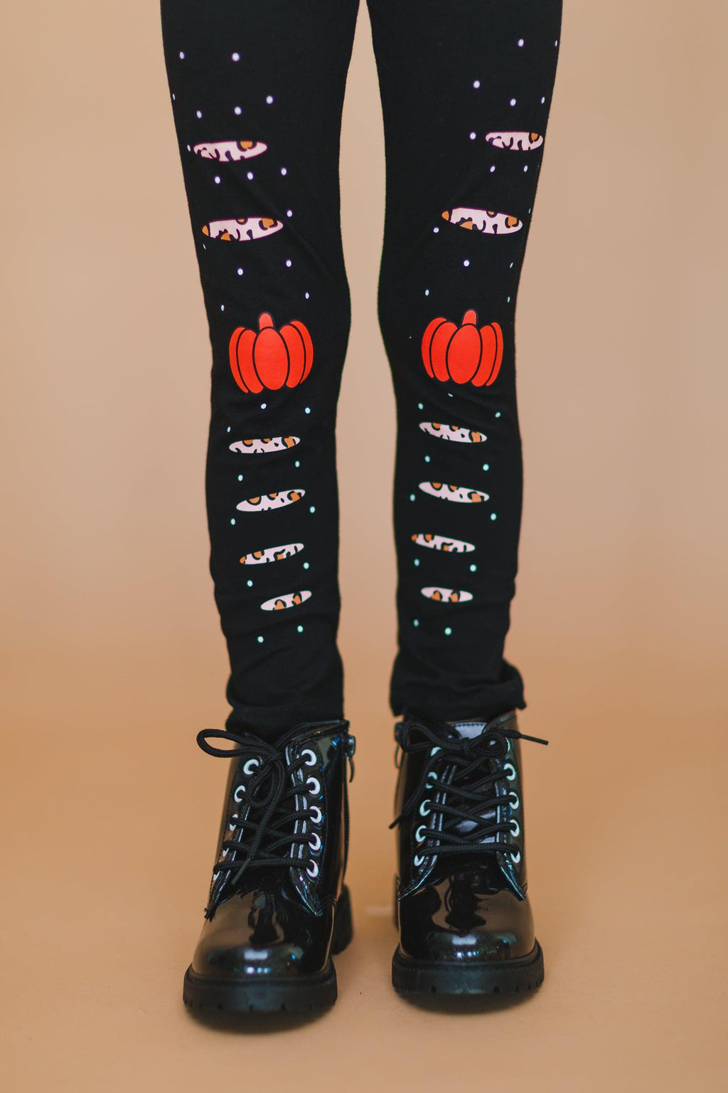 "Fall Vibes" Pumpkin Legging Set - Sparkle in Pink