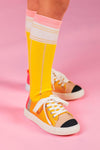 Pencil Knee High Socks | Sparkle in Pink