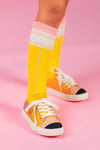 Pencil Knee High Socks | Sparkle in Pink