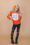 "Fall Vibes" Pumpkin Legging Set - Sparkle in Pink