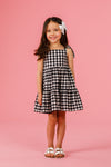 Mom & Me - Black & White Gingham Dress