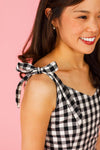 Mom & Me - Black & White Gingham Dress