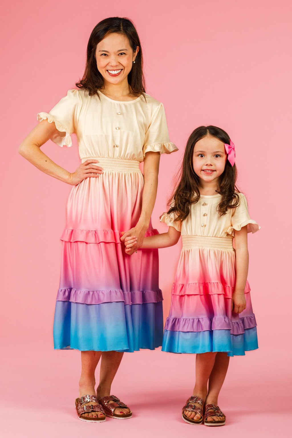 Mom & Me - Ruffle Ombre Dress | Sparkle in Pink