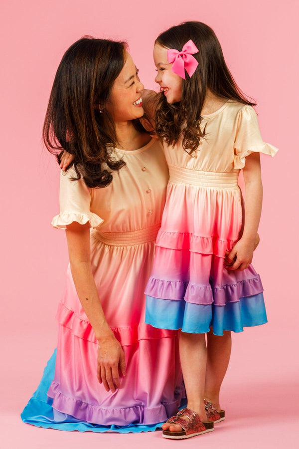 Mom & Me - Ruffle Ombre Dress | Sparkle in Pink