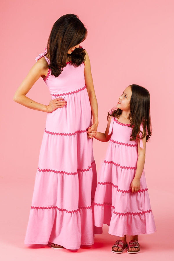 Mom & Me - Pink Ribbon Maxi Dress | Sparkle in Pink