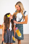 Composition Notebook Suspender Skirt Set | Sparkle in Pink