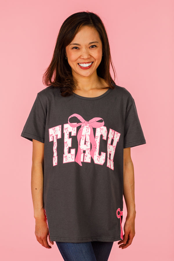 Mom & Me - "Teach & Learn" Pink Bow Top & Pant Set | Sparkle in Pink