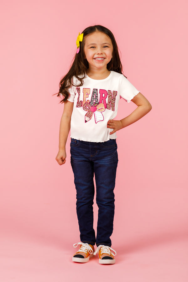 Mom & Me - "Teach & Learn" Glitter Cheetah Print Top | Sparkle in Pink