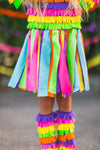 Rainbow Piñata Girl Costume 4 Piece Set - Sparkle in Pink