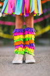 Rainbow Piñata Girl Costume 4 Piece Set - Sparkle in Pink