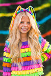 Rainbow Piñata Girl Costume 4 Piece Set - Sparkle in Pink