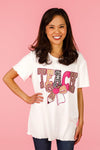Mom & Me - "Teach & Learn" Glitter Cheetah Print Top | Sparkle in Pink