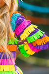 Rainbow Piñata Girl Costume 4 Piece Set - Sparkle in Pink