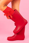 Red & Gold Bow Socks
