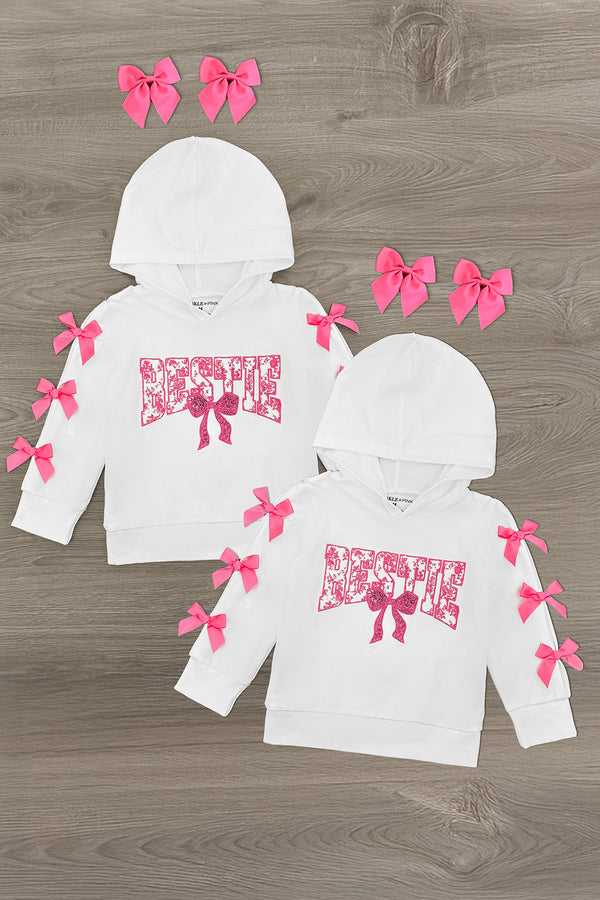 "Bestie" Pink Bow Hoodie | Sparkle in Pink