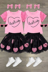 "Besties" Sequin Tutu Skirt Set