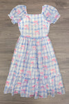 Mom & Me - Blue Gingham Bow Dress | Sparkle in Pink