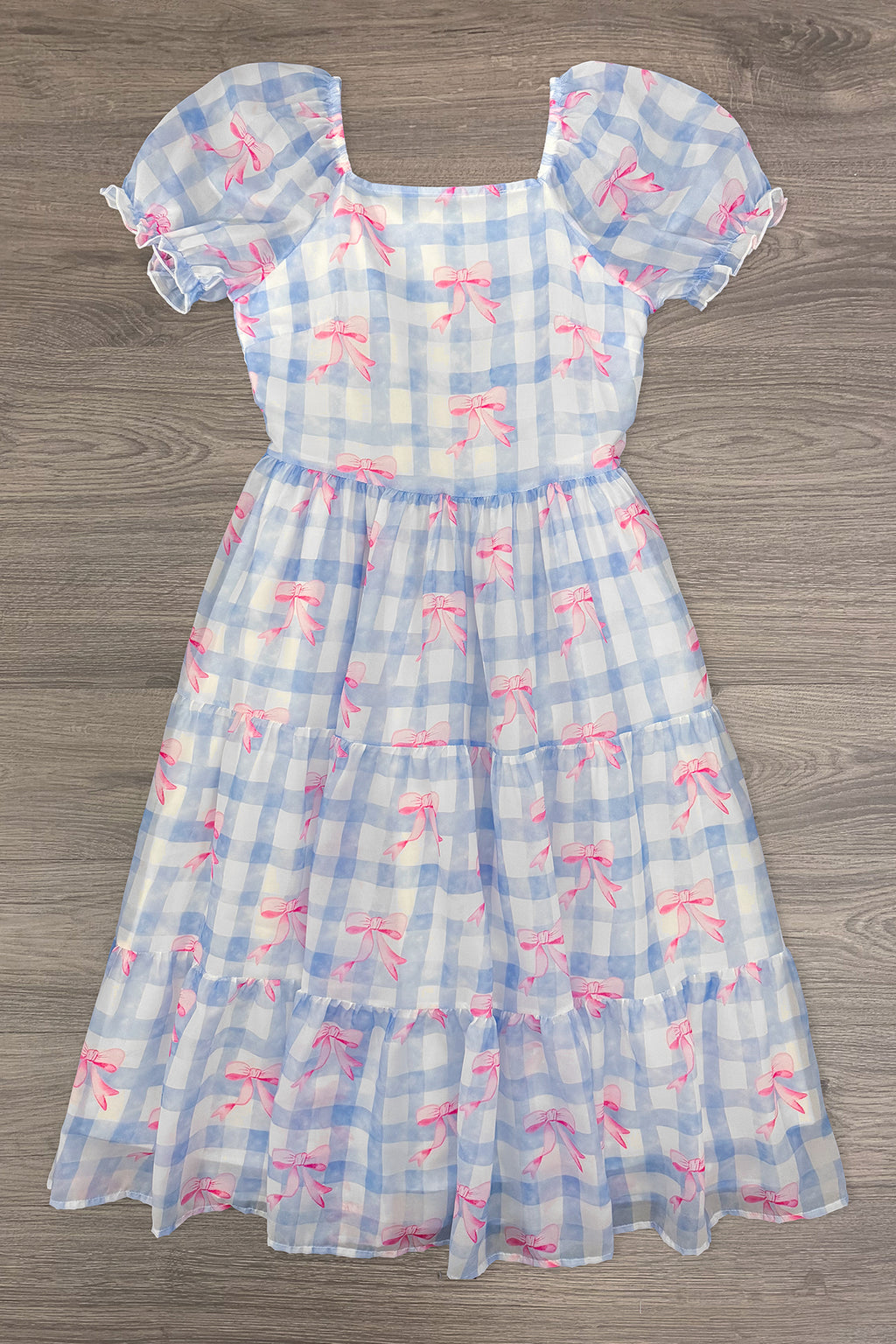 Mom & Me - Blue Gingham Bow Dress | Sparkle in Pink