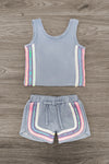 Blue Sequin Short Set | Sparkle in Pink
