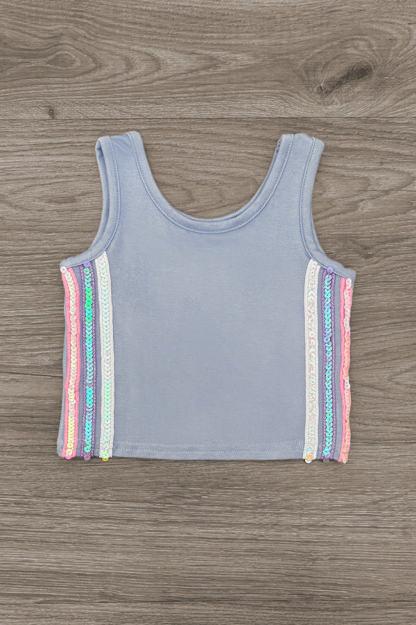 Blue Sequin Short Set | Sparkle in Pink