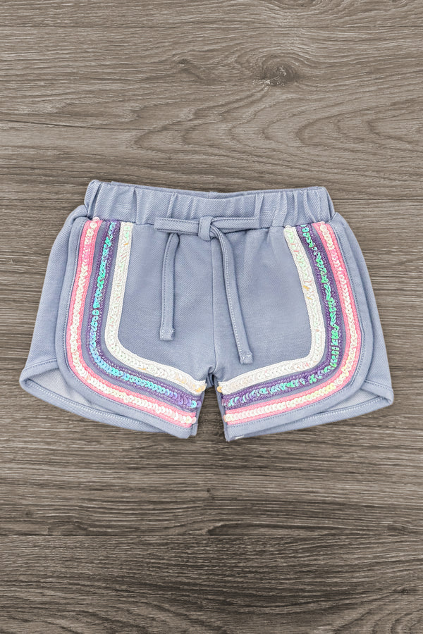 Blue Sequin Short Set | Sparkle in Pink