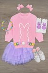 Knit Bunny Sweater Tutu Skirt Set | Sparkle in Pink