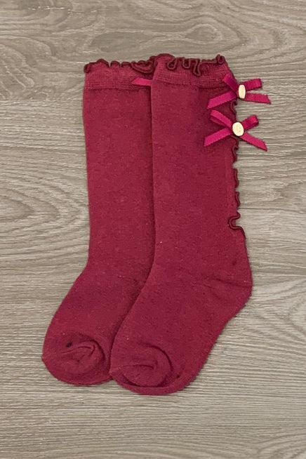 Girls' Bow Socks | Sparkle in Pink