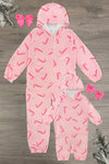 Mom & Me - Pink Candy Cane Onesie Pajamas