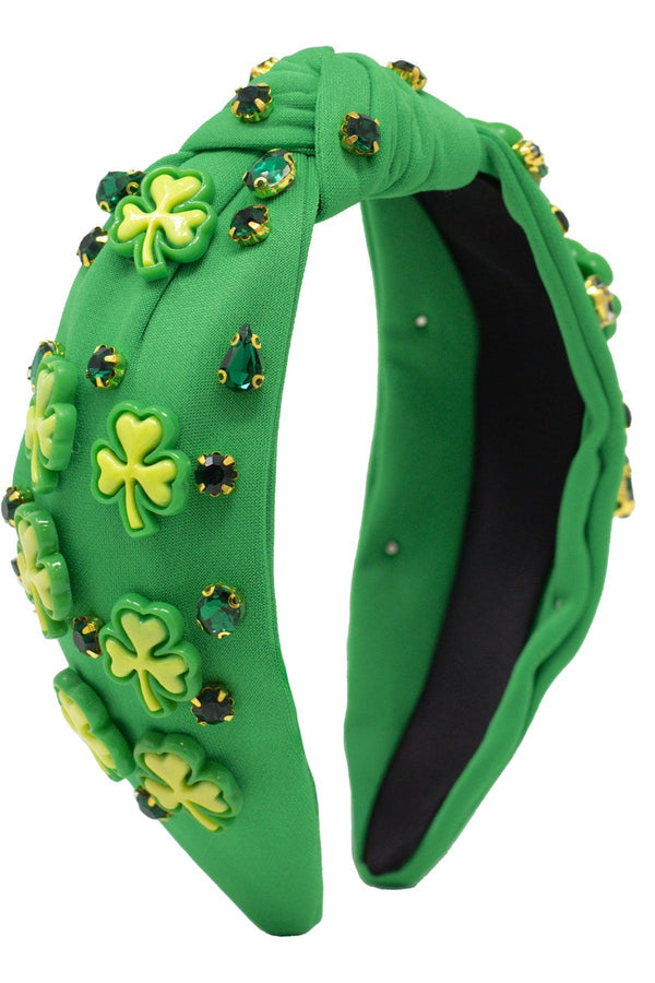 Shamrock Gemstone Headband | Sparkle in Pink