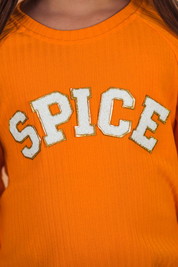 Mom & Me - "Pumpkin & Spice" Chenille Patch Top | Sparkle in Pink