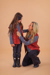 Mom & Me - Stripe Vest Set - Rust | Sparkle in Pink