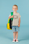 "Pre-K - Sixth Grade" Gray Camo Top
