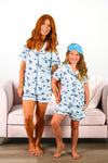 Mom & Me - Blueberry Waffle Knit Pajamas