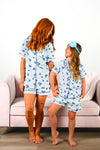 Mom & Me - Blueberry Waffle Knit Pajamas