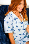 Mom & Me - Blueberry Waffle Knit Pajamas