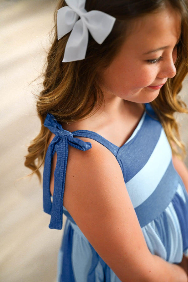 Mom & Me - Faux Denim Patch Dress