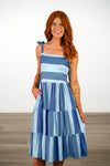 Mom & Me - Faux Denim Patch Dress