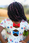 American Flag & Flowers Stripe Dress | Sparkle in Pink
