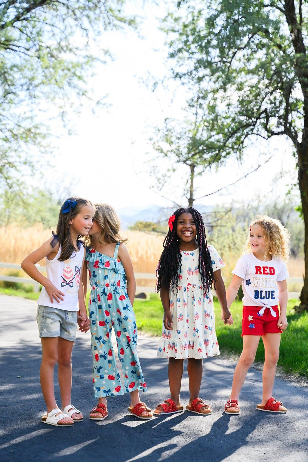 Blue Popsicle & Bows Jumpsuit | Sparkle in Pink