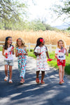 "Red, White, Blue" Red Denim Short Set | Sparkle in Pink