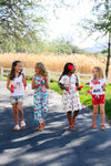 American Flag & Flowers Stripe Dress | Sparkle in Pink