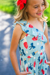 Blue Popsicle & Bows Jumpsuit | Sparkle in Pink