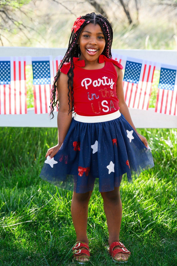 "Party In The USA" Skirt Set | Sparkle in Pink
