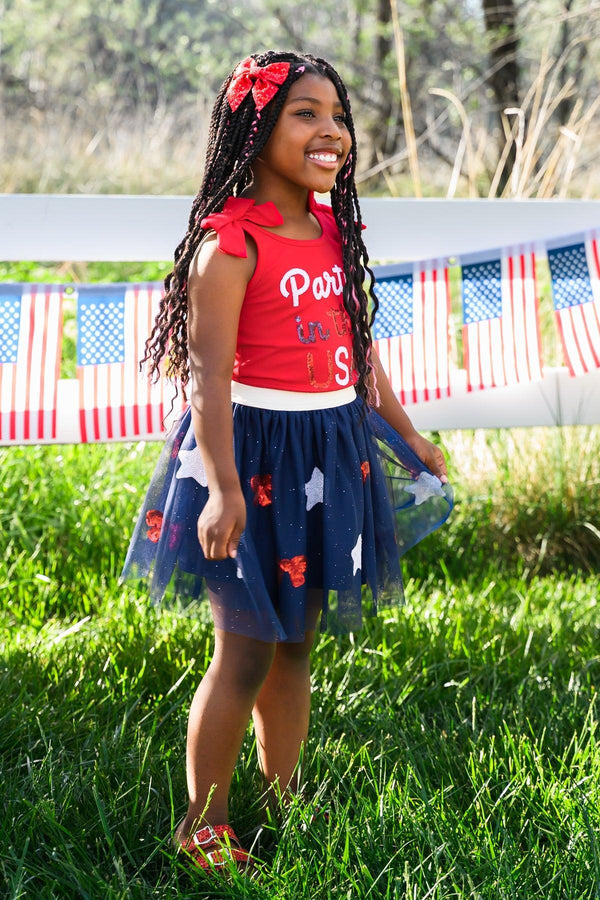 "Party In The USA" Skirt Set | Sparkle in Pink