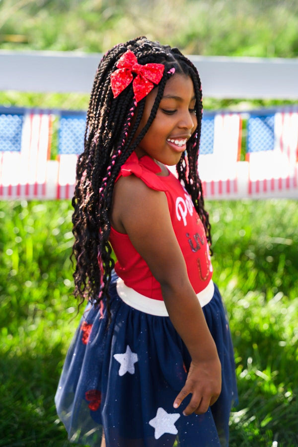 "Party In The USA" Skirt Set | Sparkle in Pink