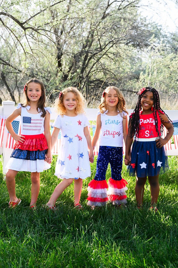 "Party In The USA" Skirt Set | Sparkle in Pink