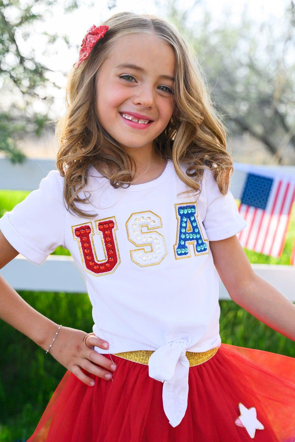 "USA" Tutu Skirt Set | Sparkle in Pink