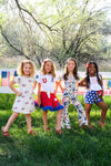 USA Bell Bottom Jumpsuit | Sparkle in Pink